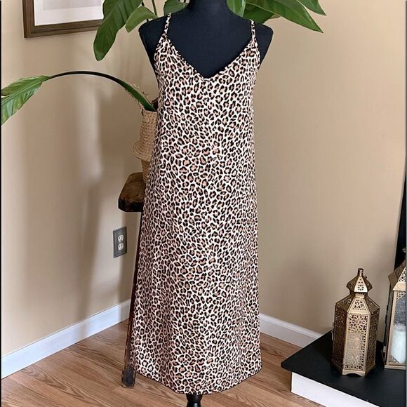 Leopard Midi Slip Dress - Picture 10 of 10